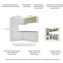 Ver imagem 5 de Armário De Cozinha Completa De Canto Com Rodapé Branco