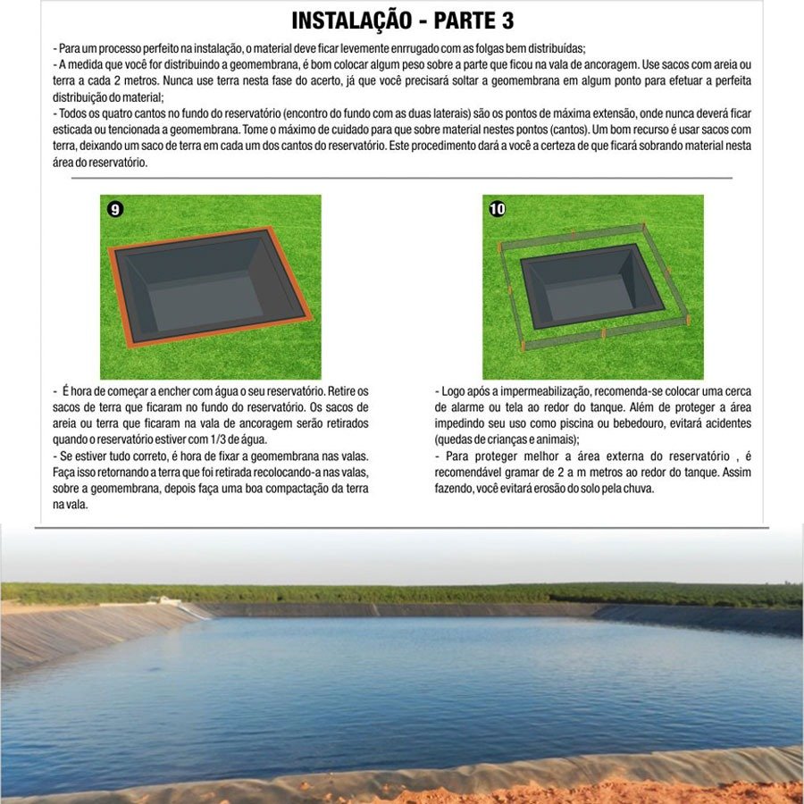 Lona Geomembrana PEAD 0,5mm-18,00 X 14,00 (252mts) - 6