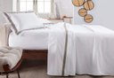 Ver imagem 1 de Jogo de Cama 4 PC Queen Bellagio 300 Fios Branco Fend Kacyumara