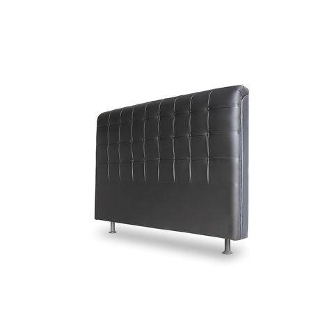 Cabeceira De Cama Box Ana Casal 140cm X 118cm Couro Preto Ms Decor