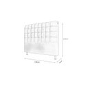 Ver imagem 3 de Cabeceira De Cama Box Ana Casal 140cm X 118cm Couro Preto Ms Decor