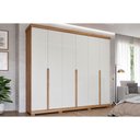 Ver imagem 1 de Guarda Roupa 6 Portas e 6 Gavetas C/ Pés Guarapari Cinamomo/off White - Panan