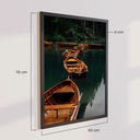 Ver imagem 2 de Quadro Decorativo Natureza Calma Barcos no Lago 70x50