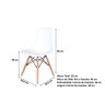 Kit Mesa Jantar Eames Eiffel 80cm + 4 Cadeiras Eames Eiffel Branca - 4