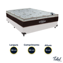 Ver imagem 3 de Cama Box Casal Branco e Colchão Sleep King Molas Ensacadas Ortobom