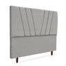 Cabeceira Estofada Casal Belgica 140cm Suede Cinza-claro - 3