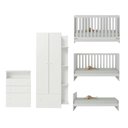 Ver mais imagens de Quarto de Bebê Completo com Berço 3 em 1 para Colchão 130x60cm Confete Multimóveis MP4910 Branco