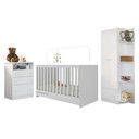 Ver imagem 2 de Quarto de Bebê Completo com Berço 3 em 1 para Colchão 130x60cm Confete Multimóveis MP4910 Branco