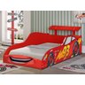 Cama Solteiro com Proteção Lateral McVeloz Vermelho Com Colchão - 1