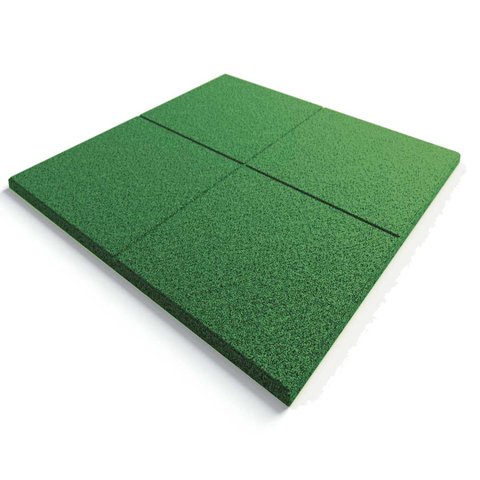Piso de Borracha Monster Play 25mm - 1,00x1,00m - Verde