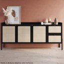Ver imagem 2 de Aparador Balcao Buffet 183 Cm Pes Madeira 27935 Oslo Nero Artesano