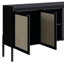 Ver imagem 5 de Aparador Balcao Buffet 183 Cm Pes Madeira 27935 Oslo Nero Artesano