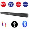 Caixa de Som Soundbar Home Theater Bivolt Grande 80cm Para Tv Pc Gamer Celular Flex Gold Caixa de So - 6