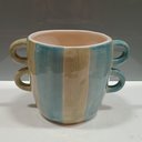 Ver imagem 3 de Cachepô Vaso Decorativo Planta Cerâmica 15x22x22cm Azul