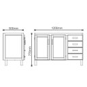 Ver imagem 4 de Balcão de Pia para Cozinha 120 Cm 2 Portas 4 Gavetas Frida Imbuia Fosco