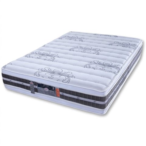Colchão Casal Castor Silver Star Molas Pocket Double Face 34x138x188 Cinza