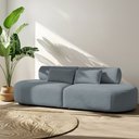 Ver imagem 2 de Sofá Orgânico Horizonte 4 Lugares 230cm Bouclé Azul Claro - Nexta Casa