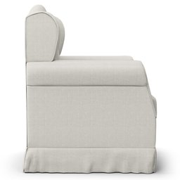 Poltrona de Amamentação e Descanso com Balanço e Puff Lucy P04 Linho Off White - Mpozenato - 7