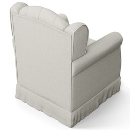 Poltrona de Amamentação e Descanso com Balanço e Puff Lucy P04 Linho Off White - Mpozenato - 8