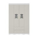 Ver imagem 7 de Guarda-roupa Infantil 122cm com Vidro 4 Portas e 2 Gavetas Doçura Multimóveis Mp4493 Branco/off