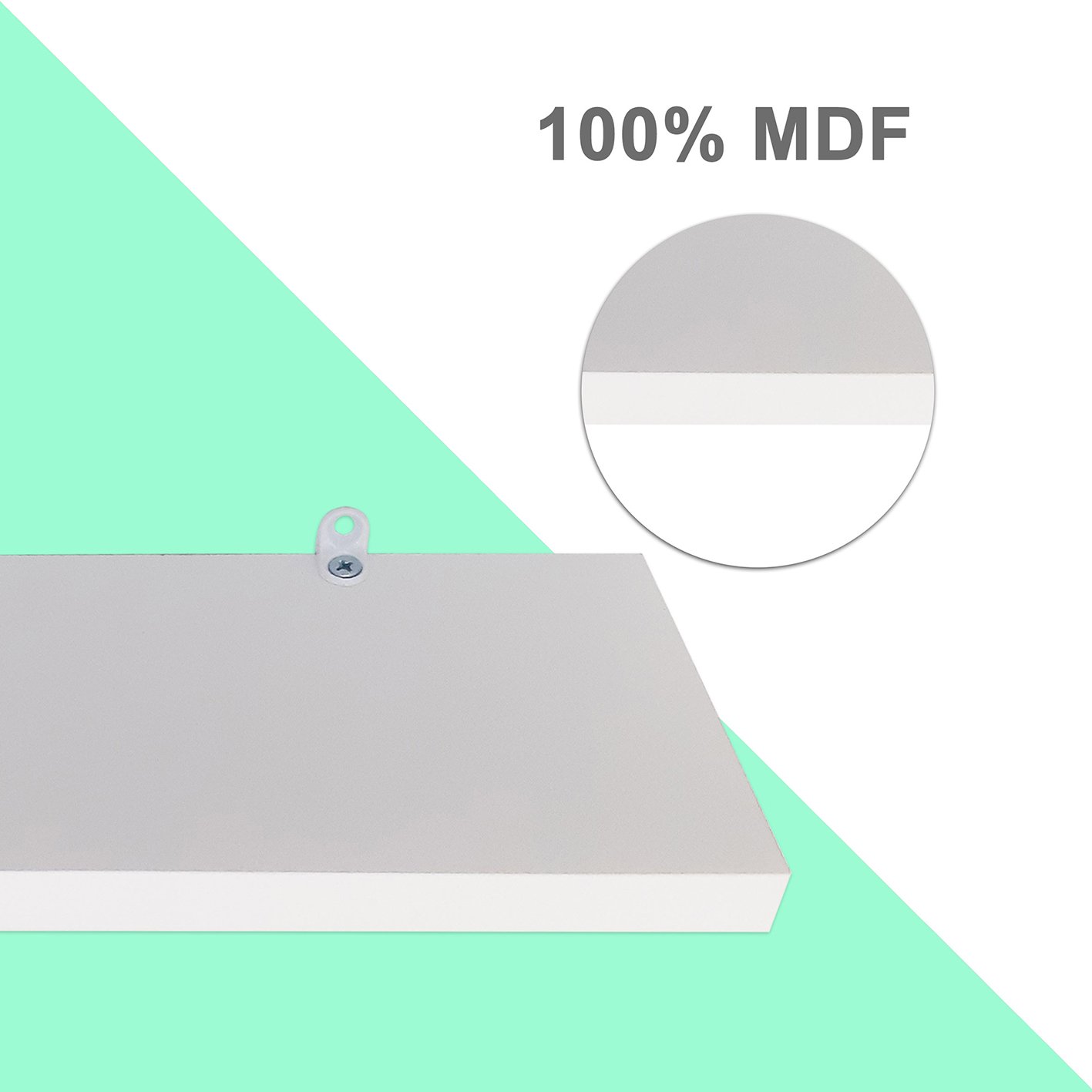 Kit 4 Prateleiras em MDF branco 30x10cm para qualquer ambiente organização Sala cozinha - 3