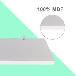 Kit 4 Prateleiras em MDF branco 30x10cm para qualquer ambiente organização Sala cozinha - 3