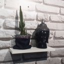 Ver mais imagens de Kit 4 Prateleiras em MDF branco 30x10cm para qualquer ambiente organização Sala cozinha