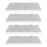 Kit 4 Prateleiras em MDF branco 30x10cm para qualquer ambiente organização Sala cozinha - 1