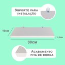 Ver imagem 2 de Kit 4 Prateleiras em MDF branco 30x10cm para qualquer ambiente organização Sala cozinha