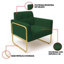 Ver imagem 3 de Poltrona Sala Industrial Alta Tubo Dourado Kit 2 Elisa Veludo D03 - D’Rossi