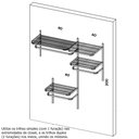 Ver imagem 2 de Roupeiro aramado quarto pequeno closet feminino solteiro 1,60 BR