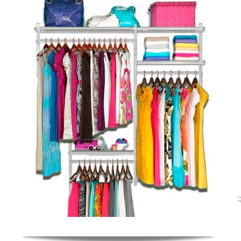Roupeiro aramado quarto pequeno closet feminino solteiro 1,60 BR