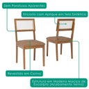 Ver imagem 5 de Mesa de Jantar Caju com 6 Cadeiras Estofadas Palmas Corino Kaki Ornar
