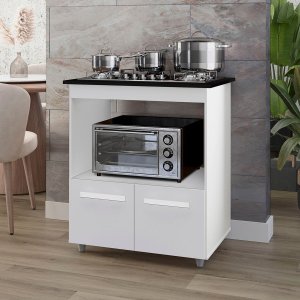 Balcão Cali para Cooktop 4 Bocas 2 Portas Cozinha Mb1 75cm