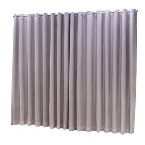 Cortina Oxford com linho 2,80x2,50 Para Varão Simples:Cinza