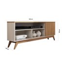 Ver imagem 3 de Rack Para TV até 55 Polegadas Pés em Madeira Maciça Retrô Malbec