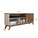 Ver imagem 3 de Rack Para TV até 55 Polegadas Pés em Madeira Maciça Retrô Malbec