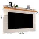 Ver imagem 3 de Painel para TV até 50 Polegadas MDF 136CMX132CM 1 Prateleira Vivare New Branco