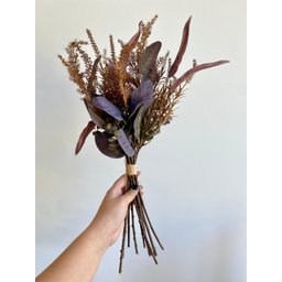 Ramalhete Dracena e Eucaliptos Marrom Planta Artificial Único - 1