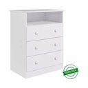 Ver imagem 2 de Cômoda Infantil Smim Peroba Branco em 100% MDF com 3 Gavetas