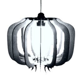 Luminária Teto tipo Pendente SAFIRA MDF - Completa - Cor: Preta - 1