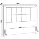 Ver imagem 3 de Cabeceira Cama Box Casal King 195 Cm P05 Atenas Linho Cru - Lyam Decor