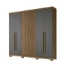 Guarda Roupa Casal 6 Portas Ripado Buriti com Pes Santos Andira - 1