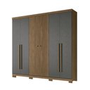 Ver imagem 1 de Guarda Roupa Casal 6 Portas Ripado Buriti com Pes Santos Andira