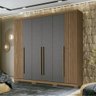 Guarda Roupa Casal 6 Portas Ripado Buriti com Pes Santos Andira - 4