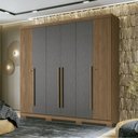 Ver imagem 4 de Guarda Roupa Casal 6 Portas Ripado Buriti com Pes Santos Andira