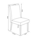 Ver imagem 3 de Cadeira de Jantar Madeira Maciça Cerejeira Premium Heloísa Linho Bege