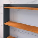 Ver imagem 4 de Armário Suporte Xícaras Armarinho Amélia Nicho Ganchos Organizador – Cinza/cinamomo – Rpm