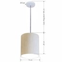 Ver imagem 2 de Lustre Luminária Pendente Vivare Free Lux Pe-4104br Cúpula em Tecido 15x25cm