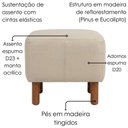 Ver imagem 5 de Puff Decorativo Verso 45x51 cm Pes Madeira Courino Tcs 725 Moll